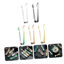 LABRIMP Serving Tongs Stainless Steel Ice Cubes Sugar Cube Tongs for BBQ Wedding Party Use