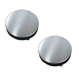 2 Pack Sink Tap Faucet Hole Cover Kitchen Sink Plug Brushed Stainless Steel Hole Cover for Dia 0.98 to 1.18 Inch (Short)