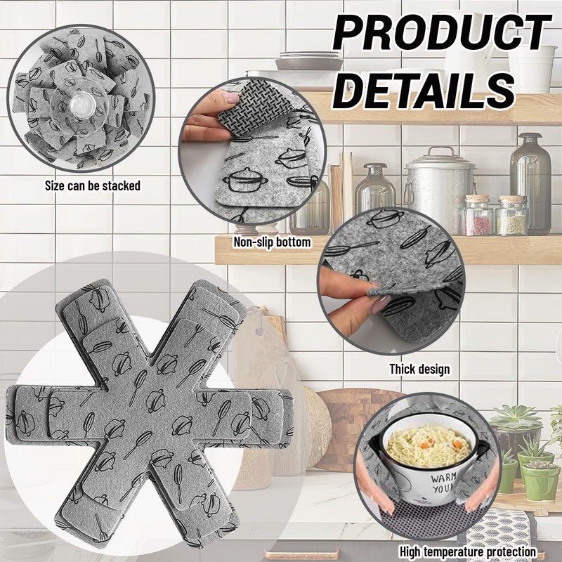 FePen Felt Pan Protectors, 6 Pan Protectors, Stacking Protection, 3