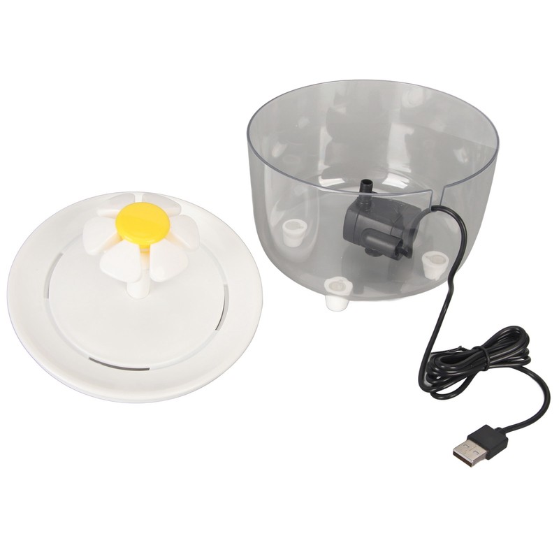 Cat Water Fountain Automatic Circulation USB Transparent Water Tank Silent