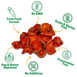 Lucky Premium Carrot Medallion Treats – Carrot Dog Treats and All Natural Dog Treats with Sliced, Dehydrated Carrots (40 oz)