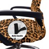 Talayituse Leopard Print Stretch Computer Office Chair Cover Universal Rotating