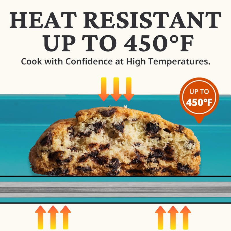 BRONYPRO Ceramic Baking Pans Set, 9-Piece Baking Sheet Set with