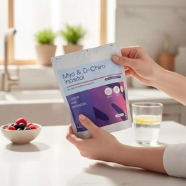 Myo Inositol & D-Chiro Inositol 40:1 Suplemento en Polvo Mujeres Ácido Fólico + Vitamina D3 + Zinc, Inulina de Agave + Vitamina C, 360 gr c/u, 30 días de duración
