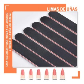 Triko Bloque Lima Pulidor Rectangular 12 Unidades Manicura Profesional