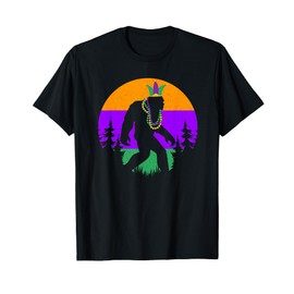 Mardi Gras Carnival Bigfoot New Orleans Cajun Festival T-Shirt