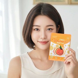 Yunseul Jjangmi Vitamin C Mask Pack 25ml x 10 sheets Wrinkle improvement functional cosmetics Jjangmi collagen mask pack 1 box / 윤슬 짱미 비타민씨 마스크팩 25ml x 10매 주름개선 기능성 화장품 짱미 콜라겐마스크팩 1박스