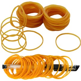 Pack of 300 Natural Rubber Bands, 60 mm Rubber Ring, Household Rubber, Household Rubber for Hair, Pens, Catapults, Bills, Bankpaper, Office Bedar