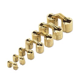 GEFONG Mini Hinges Barrel Hinge 8 mm for Cabinet Door Panel Connection Small Box DIY Handmade Brass Matt Concealed Hinge Drill Hinge 180 Degree Opening Angle Pack of 8