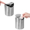 Stainless Steel Desktop Trash can Mini Storage Container Kitchen Makeup