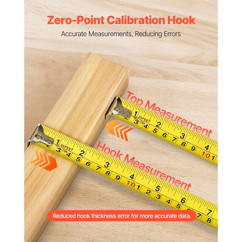 VEVOR 2 Packs Tape Measure 25 ft Length, Measuring Tape