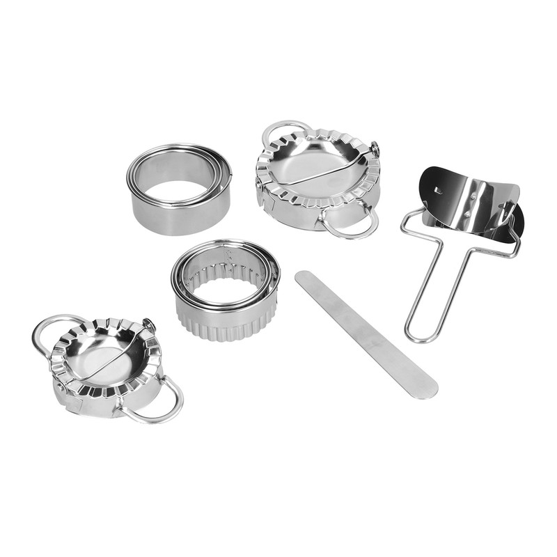 10PCS Stainless Steel Dumpling Maker Dumpling Mold Set and Cutter