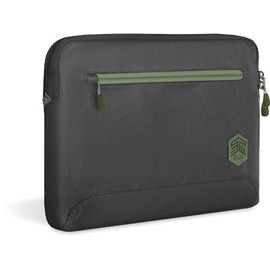 STM Eco Sleeve Fits up to a 16" Laptop – Made of 100% Recycled Fabric, Slim Lightweight and Durable, Protective Padded Laptop Compartment with Front Zipper Pocket - Black