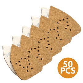 Maus-Schleifpapier, 50 Stück, 95x135mm, Klett-System, 12 Löcher für Staubabsaugung, für Black & Decker und 140mm Schleifer (80Grit)