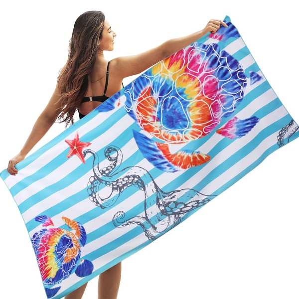 Winthome Beach Towel Quick-Drying – Microfibre Beach Towel Lightweight Beach