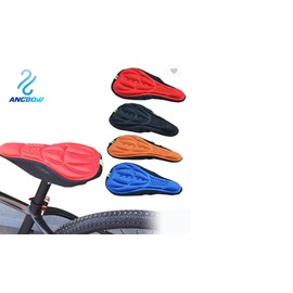 Funda de Asiento para Bicicleta de Montaña, Gel Acolchado, 4 Colores, Cubierta de Licra (Negro)