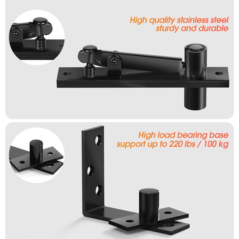 Aglehome Pivot Hinge, Heavy Duty Pivot Door Hardware for Hidden