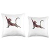 Mosaic Stretching Kitten Body Exercise Yoga Funny Cat Throw Pillow
