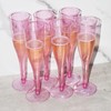 Homy Feel Pink Glitter Plastic Pink Wine Glasses 30 Pack,