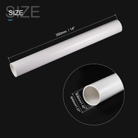 sourcing map PVC Rigid Tube Round Pipe Hardware Tubing 36mm ID 40mm OD 0.35m White High Impact for Water Pipe,Crafts