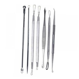 Beavorty Essential Blackhead Removal Kit 7 Piece Tools Spoon Loop Tips for Pimples Facial Cleansing