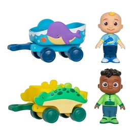 CoComelon Lane Little Vehicle 2-Pack Bundle - JJ’s Whaley Wagon and Cody’s Dino Trekker - Free-Wheeling Toy Vehicles - Fun, Engaging Toy for Toddlers - More to Collect