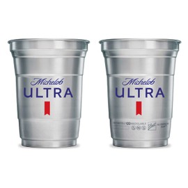 Inbev Michelob-Ultra Aluminum Tailgate Cup - Set of 2