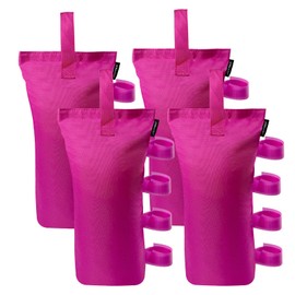Joramoy Heavy Duty Canopy Weight Bags(150LBS) for Pop up Canopy Tent, Leg Canopy Weights Sand Bags for Instant Outdoor Sun Shelter Canopy/Patio Umbrella,Set of 4, Pink(Without Sand)