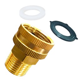 YOUHO Garden Hose Adapter Brass 3/4 GHT Female x 1/2 NPT Male Connector, GHT to NPT Adapter Brass Fitting, Garden Hose to Pipe Fittings Connect, Garden Pipe Joint Extension Repair Fitting
