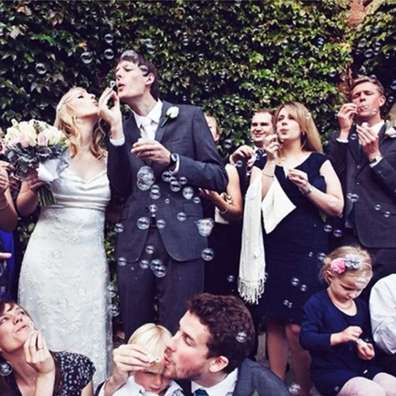 50 Tubos De Burbujas, Burbujeador Hueco Para Bodas