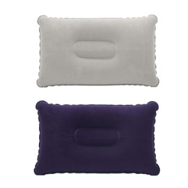 Quorlis Inflatable Pillows for Camping - 2 Pack Ultralight Compact Blow Up Pillow for Travel, Soft Flocked Surface Camping Pillow for Neck & Lumbar Support, Outdoor Portable Compressible Air Pillow