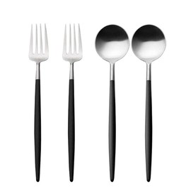 CUTIPOL GOA Black 4-Piece Dinner Set (2 Forks, 2 Spoons), Unboxed