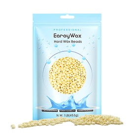 EARAYWAX 1lb Hard Wax Beads, Refill Wax Beans for Hair Removal, Brazilian Coarse Waxing for Bikini, Facial, Eyebrow, Back, Chest, Legs, Armpit, At Home Waxing Beads for Women Men