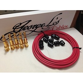 George L's 155 Pedalboard Effects Cable Kit .155 Red Black GOLD - 10/10/10