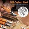 Gimars Carbon Steel Wood Carving Knife Kit with Reusable Pouch