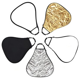 5 in 1 Triangle Reflector Photography with Handle (32in/80cm)