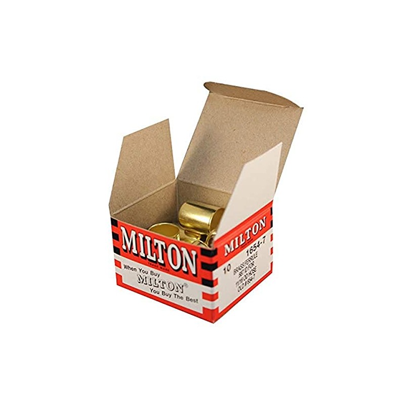 Milton 1654-7 11/16" OD Brass Hose Ferrule - Box of