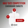KRATE Tactical Cardboard Targets-Half Size Competition Paper Silhouette Shooting Target
