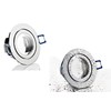 IP44 Aluminium Recessed Spotlight, Glossy Chrome, Suitable for Bathroom/Wet Rooms,