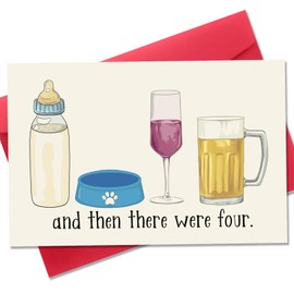 ZUDBBDSD Cute Funny Baby Shower Card for New Mom Dad Parents New Baby Arrival Gifts Congrats Pregnancy Card