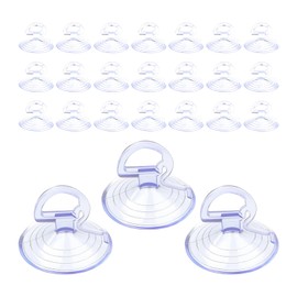 SOMUCH 24PCS Suction Cup Hooks, Transparent PVC Car Glass Windshield Sunshade Hooks, Versatile Mini Adsorption Holder for Cars, Kitchens, Bathrooms, and Offices (Transparent)
