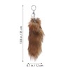 Holibanna Fox Tail Keychain Backpack Purse Fluffy Fox Tail Keyring