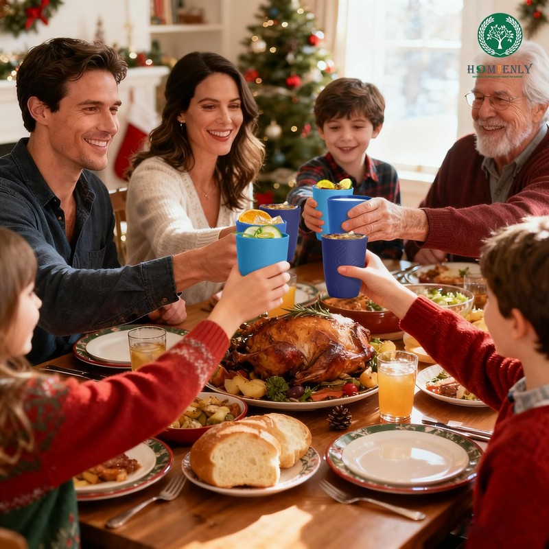 Homienly Cup Sets for Kitchen 12oz Wheat Straw Cups Unbreakable