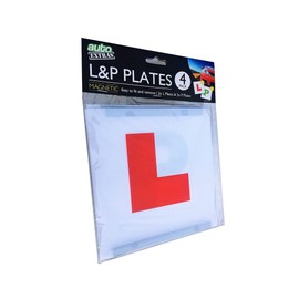 Auto Extras Learner and New driver Plates pack, 2 x L and 2 x P, magnetic