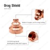 Plasma Torch Electrode Tip Drag Shield for Miller Spectrum 875
