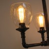 Anmire Clear Seeded Glass Shade, Modern Light Fixture Replacement Globe