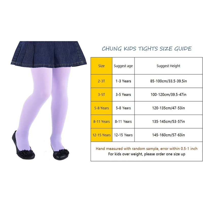 CHUNG Girls Light Weight Stretchy Footed Lights Students Ballet 1or3