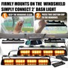 WINECO Amber Emergency Dash Strobe Lights Safety Flashing Warning w/Digital