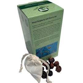 GREENWILL 1.5 Pounds Organic De-seeded Soapberry/Soap Nut with Wash Bag