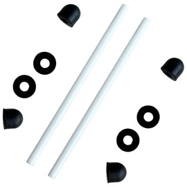 JZSMY 2 x Ceramic Shaft for Intex Pure Spa Whirlpool Impeller Pump Fix E90 Error Shaft (2 x Ceramic Shaft with 4 Rubber Caps)